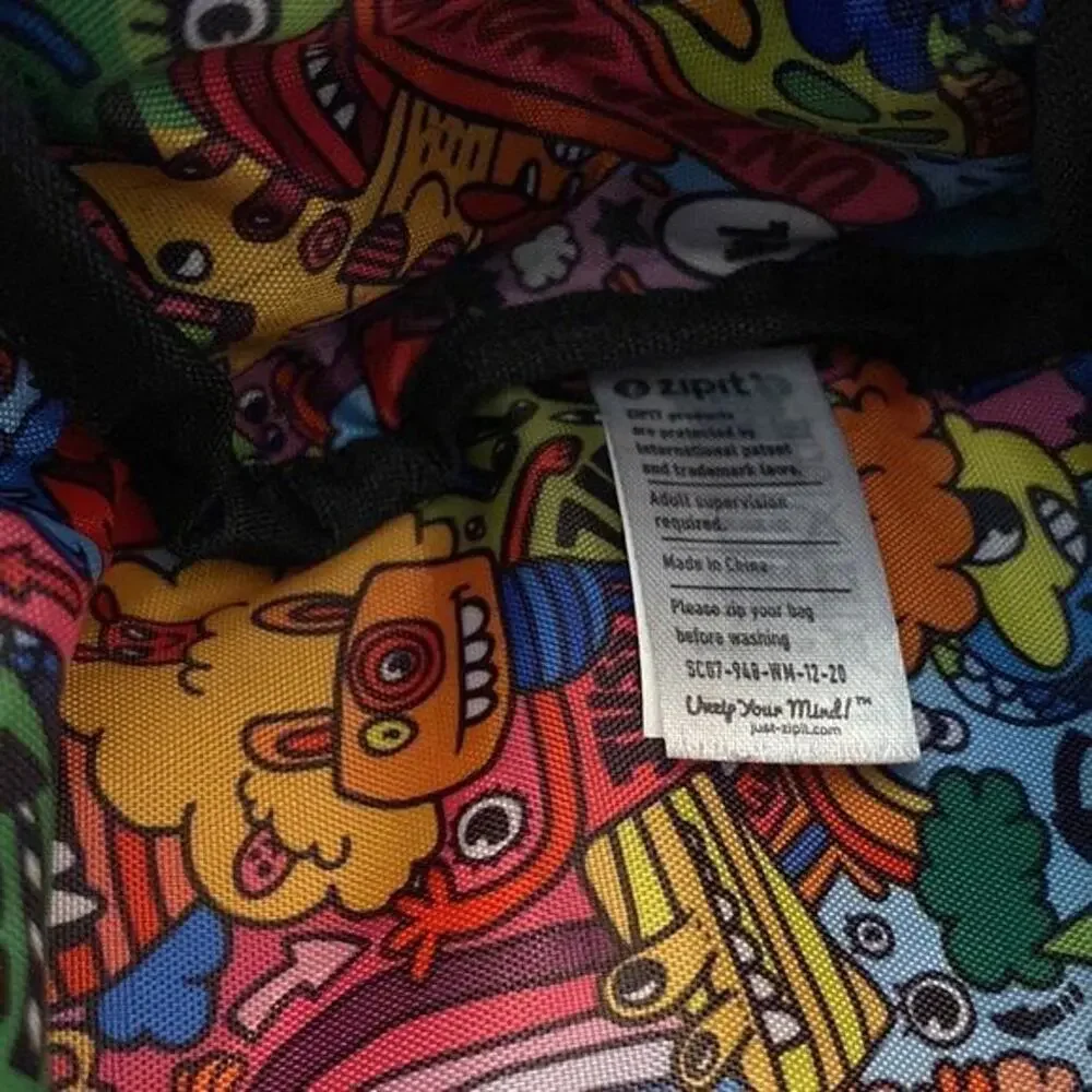 ZIPIT Lenny doodle Pencil Case Waistband Binder Pouch for kids new w/o tags
